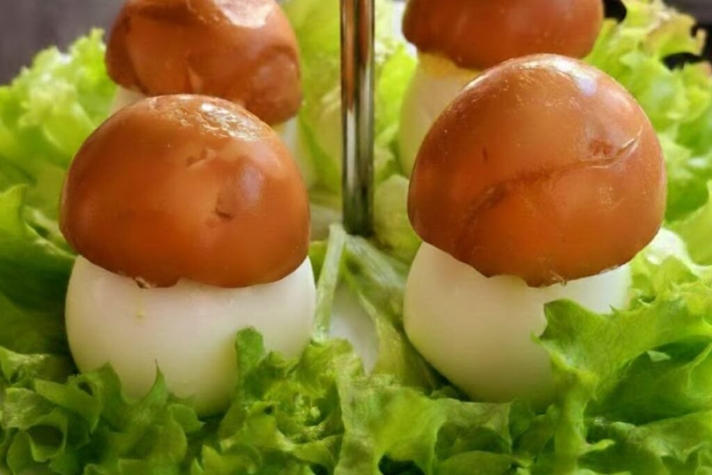 Šventiniai užkandžiai: receptai. Velykų stalui: kiaušiniai–grybukai